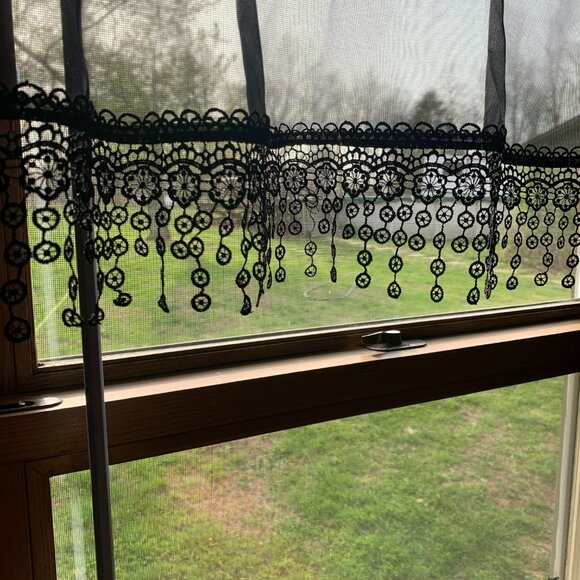 Mainstays Other - $5 or 4/$10-Sheer black window valance